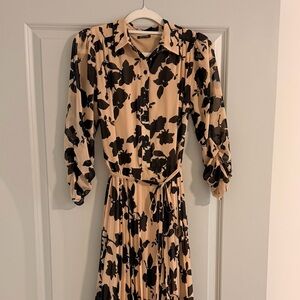 Reserved Black Floral Long Sleeve Dress